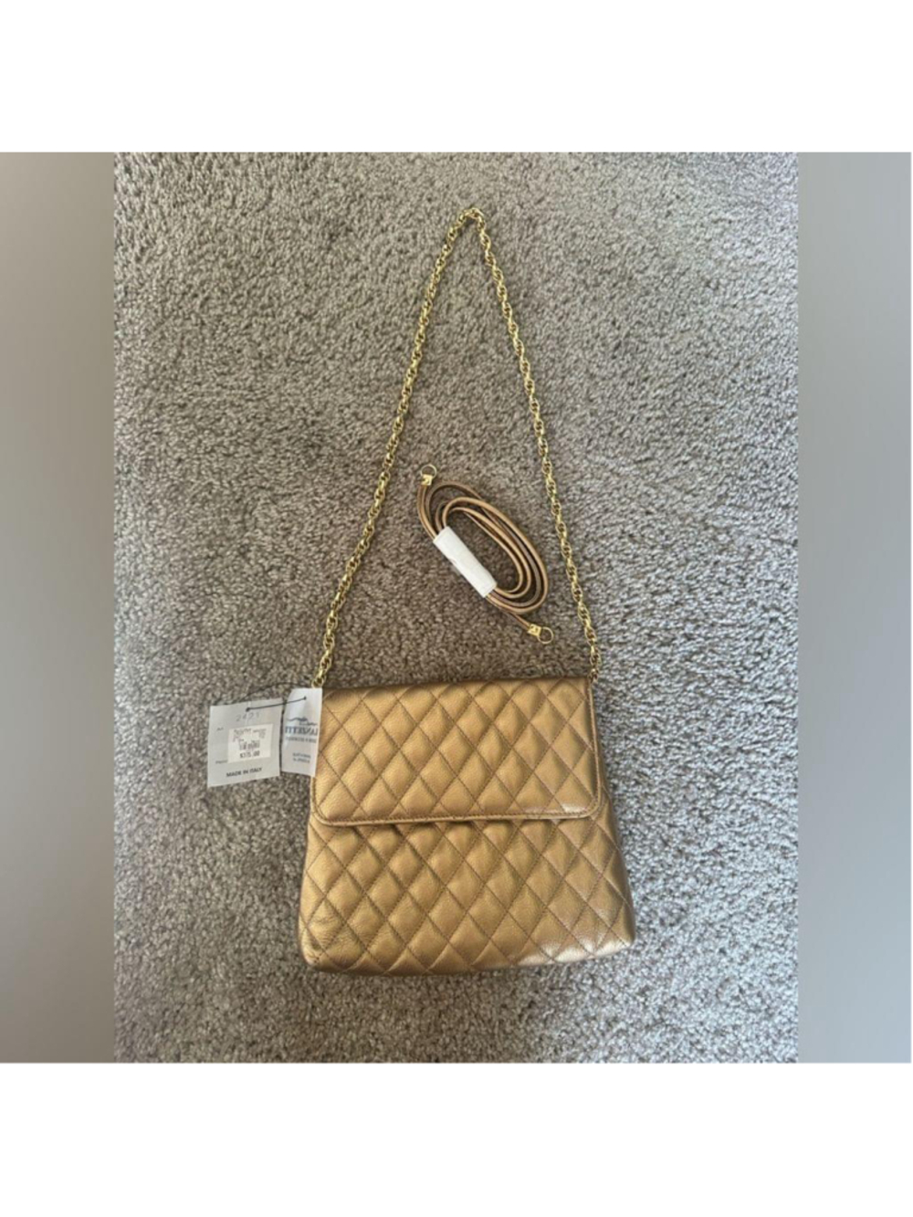 Lanzetti Italy Gold Chain Crossbody Purse - Picture 6 of 13